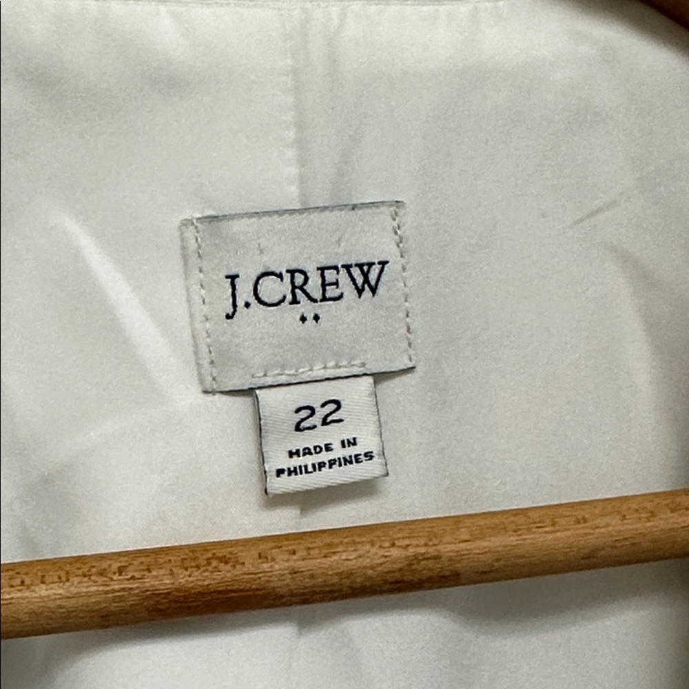 J Crew Womens White Linen Blazer Coat Jacket Size 22 Coastal Beach Office - Picture 5 of 10